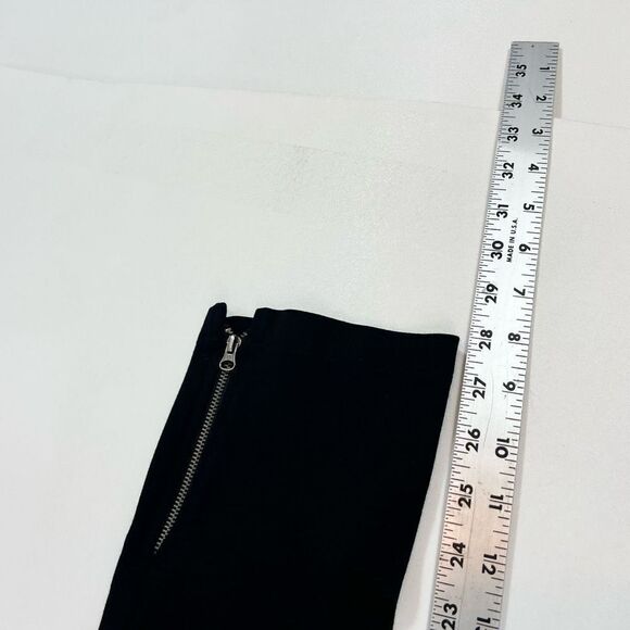 Vince Pants Womens 6 Career Pull On Black Ponte Straight Pockets - Picture 4 of 10